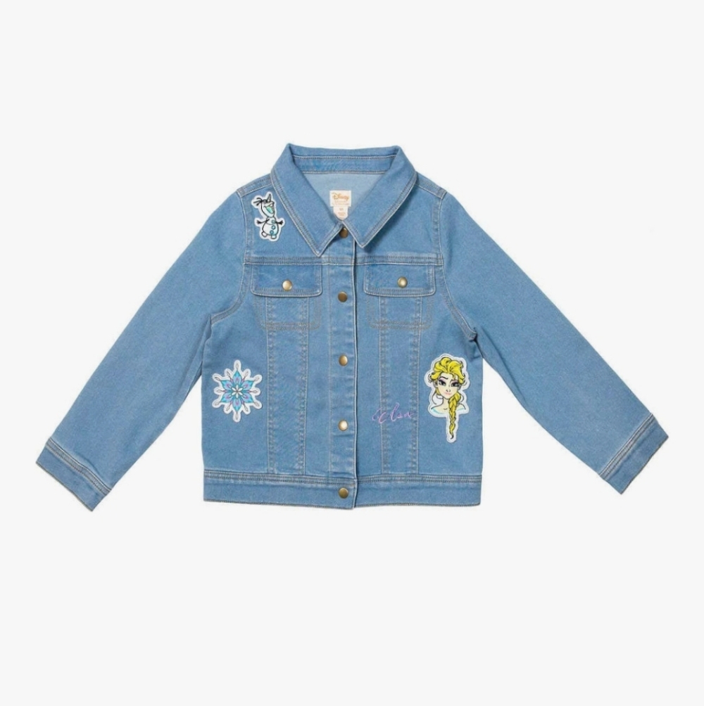 Disney Collection By Tutu Couture Frozen Elsa Denim Jean Jacket Size 7/8